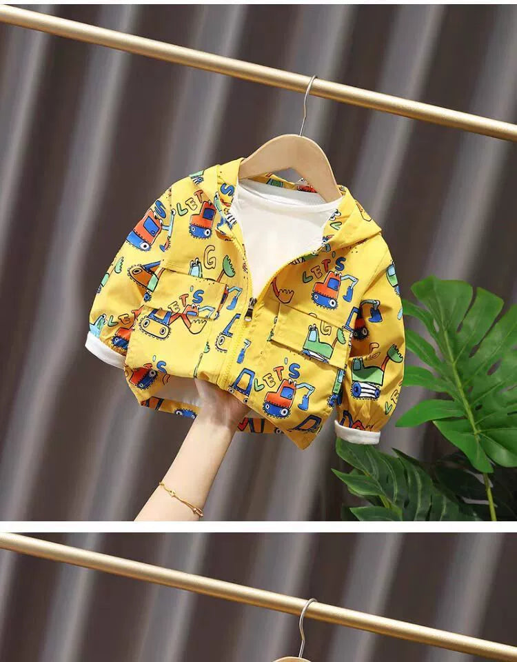 Spring and Autumn Children's K-style Zipper Hoodie Baby Outwear