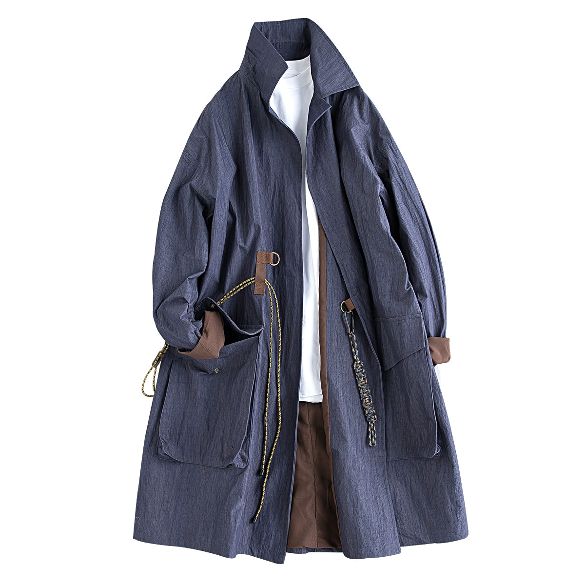 Spring & Fall Retro Removable Mid Length Long Length Outdoor Windbreaker Viralgem Store