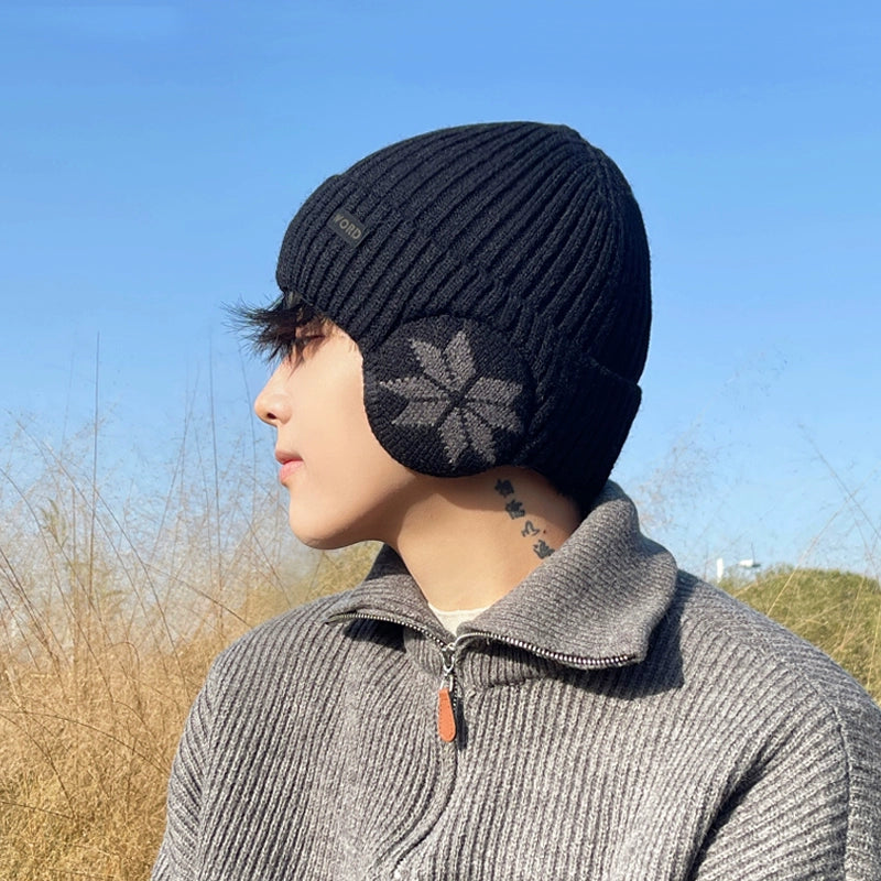 Winter Heattech Male Fleece-lined Thickened Cold Protection Cycling Hat
