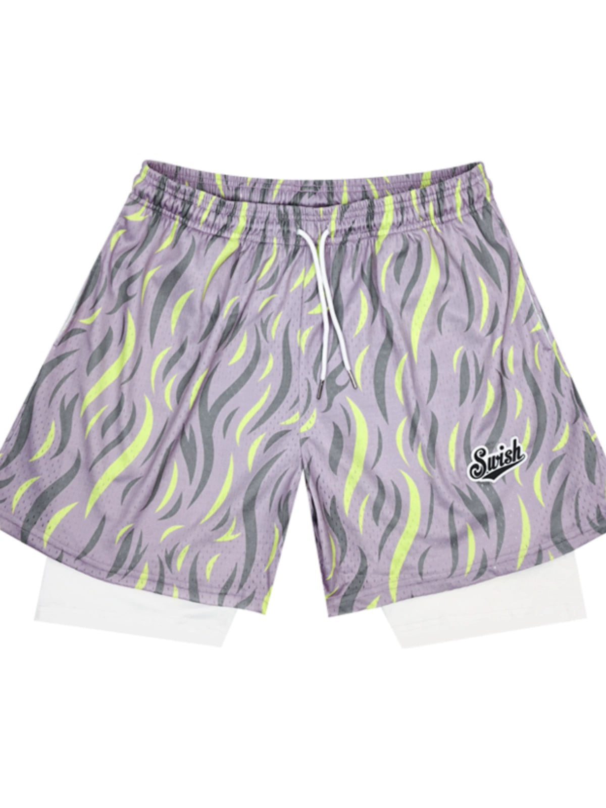 Swish the Ball in Basketball Men Fake Two-Piece