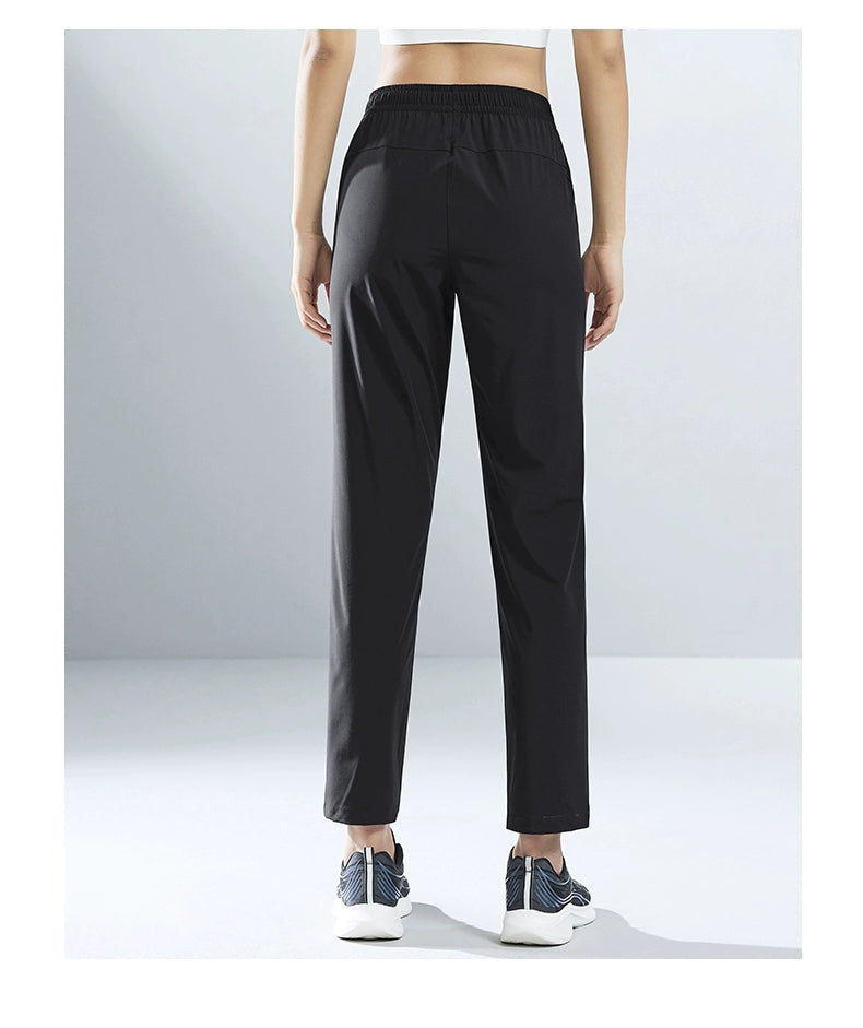 Tebu Ice Silk High Elastic Women's Sports Pants 2023 Summer New Arrival Running Leisure Pants Women's Pants 977228690280