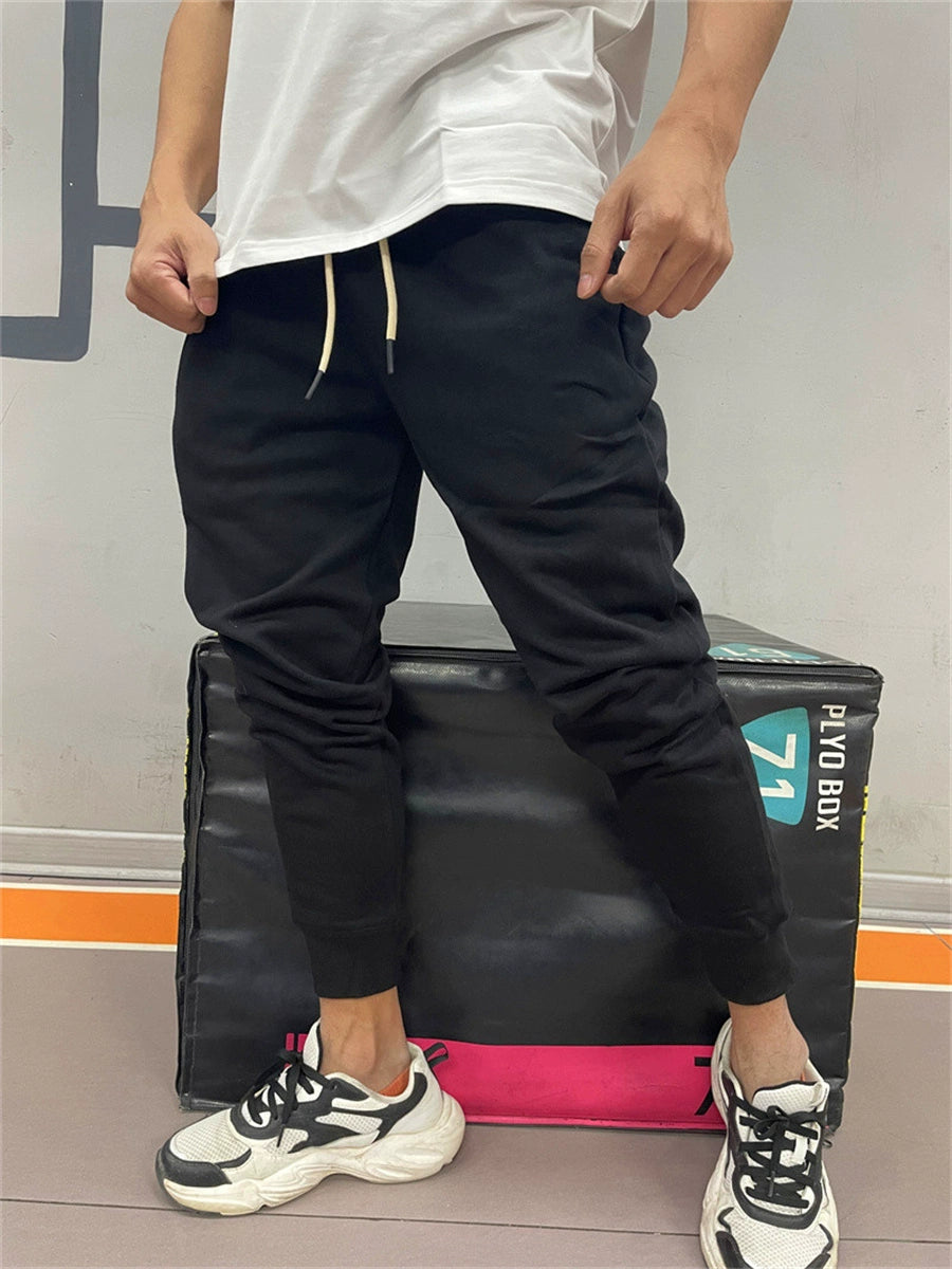 Sweatpants Spring & Fall Men Loose Pure Color Workout Exercise Pants