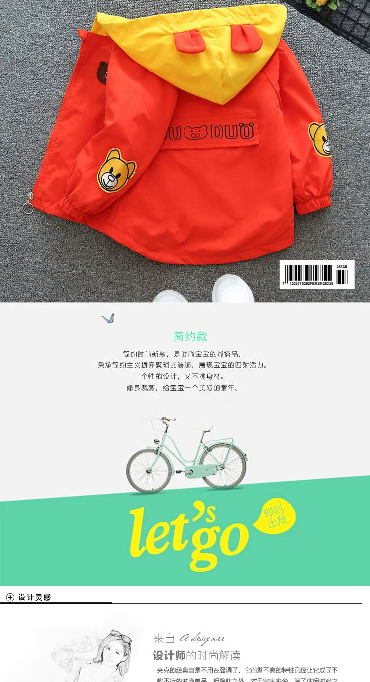Windcheater Baby Boy Thin Spring and Autumn Korean Coat