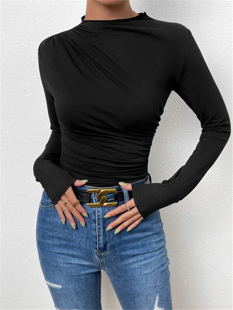 Women T Shirts Vintage Spring Winter Tees Autumn Sexy Tops Warm Blouse Top Casual Full Long Sleeve Shirt