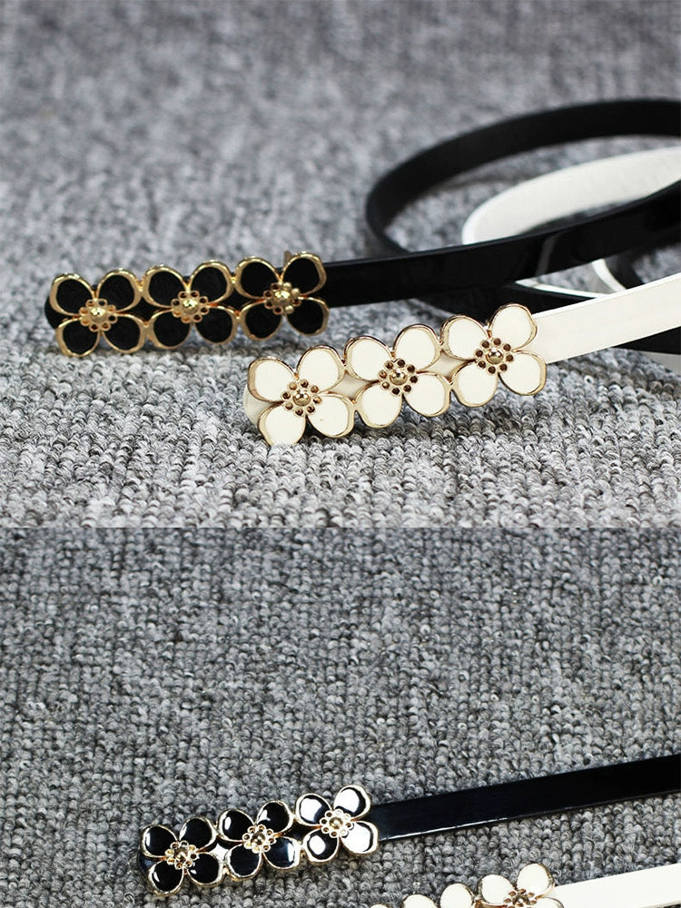 Three Small Flowers Ladies Decoration Thin and Simple Waist Decorations Easiest for Match Waist-Slimming Belt Matching Dress Coat Summer Belt Viralgem Store