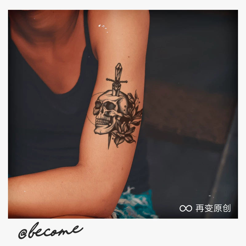 Unique Skull Tattoo Pattern