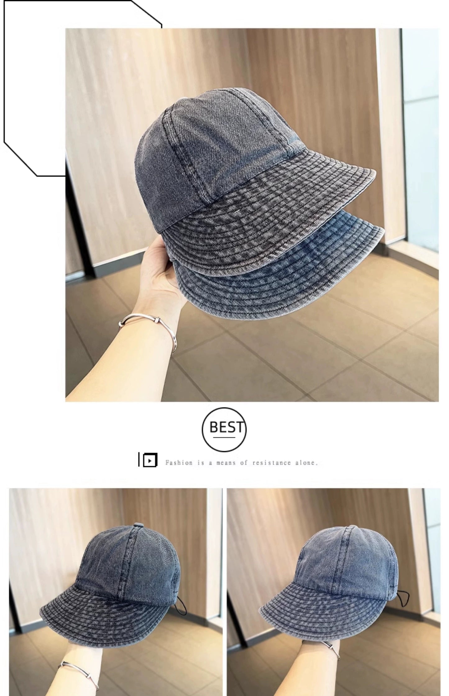 Sun Hat Denim Women Foldable Easiest for Match Peaked Cap Viralgem Store