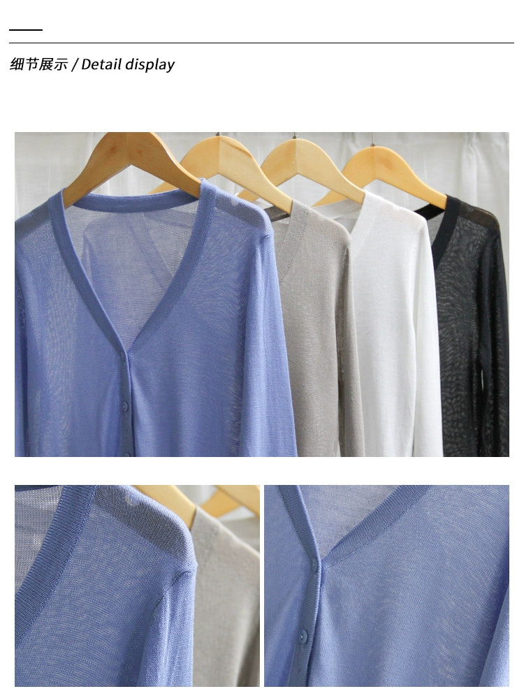 Stylish Medium and Large Children's Summer Clothes Air Conditioning Sweater Sweater