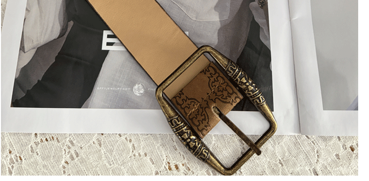 Y2g Women's Sexy with Skirt Retro Brown Belt