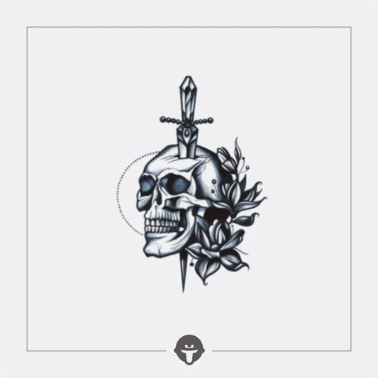 Unique Skull Tattoo Pattern