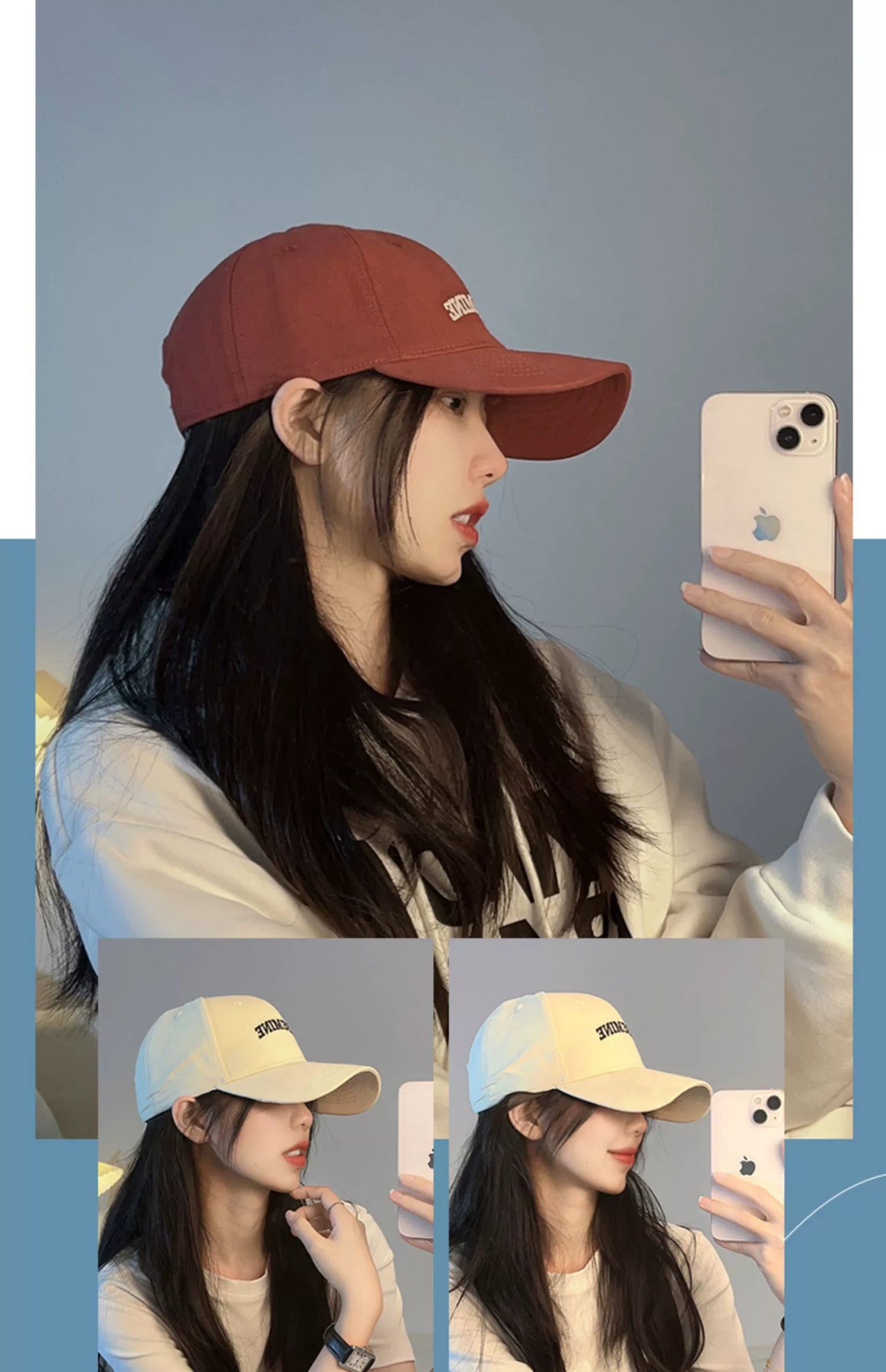 Winnie Lee Face-Looking Little Girl Deepening Hard Top Hat