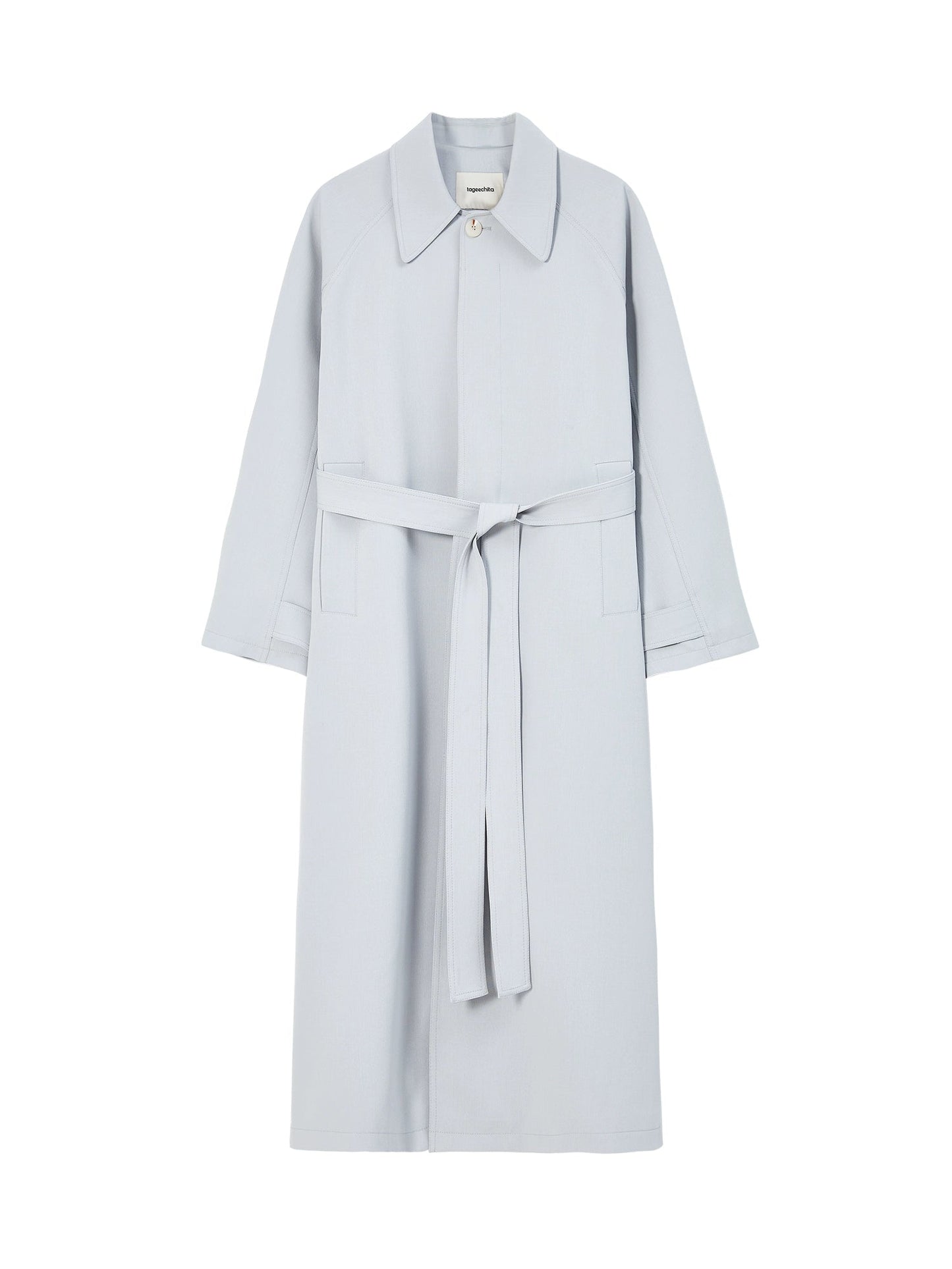 Tageechita Stripes Lapel Long Trench Coat Viralgem Store