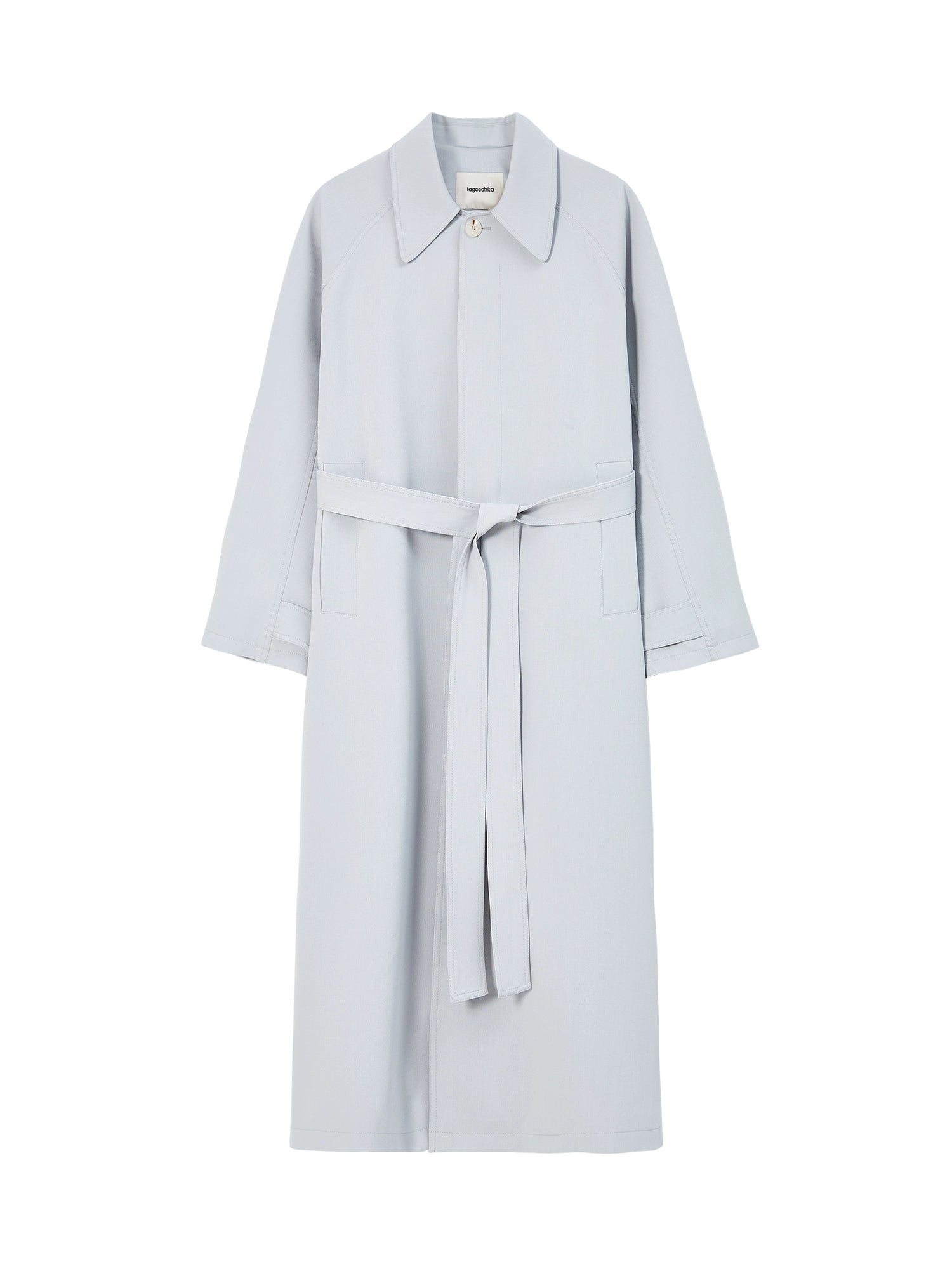 Tageechita Stripes Lapel Long Trench Coat Viralgem Store