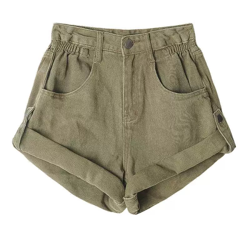 100.00kg Export Oversize Women's Clothing AliExpress Amazon Fashion Wind Bud Wide Leg Hot Shorts High Waist Slim Looking