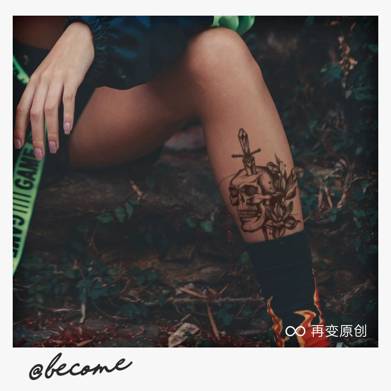 Unique Skull Tattoo Pattern