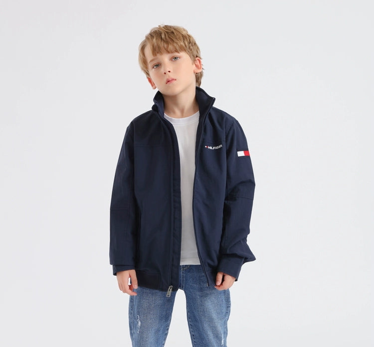 Spring and Autumn Fashion Brand Stand Collar Windproof Shell Jacket Casual Jacket