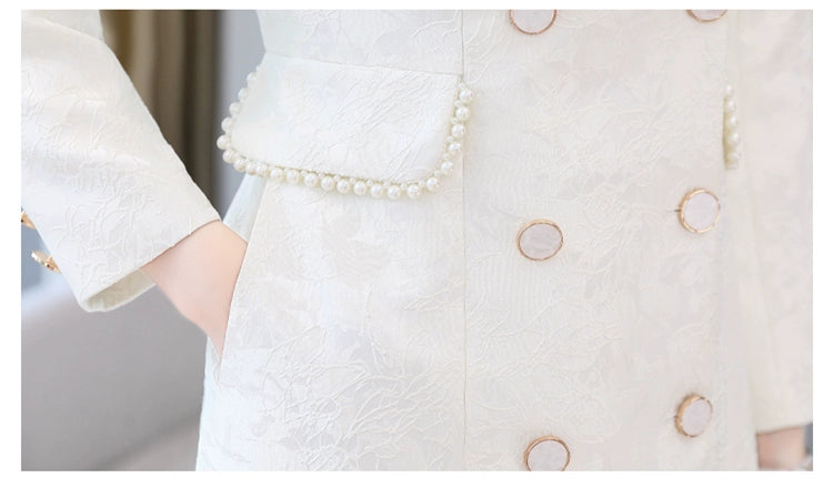 2024 Fashion Minimalist Generous Elegant Elegance Double Breasted Mid Length Long Length Trench Coat