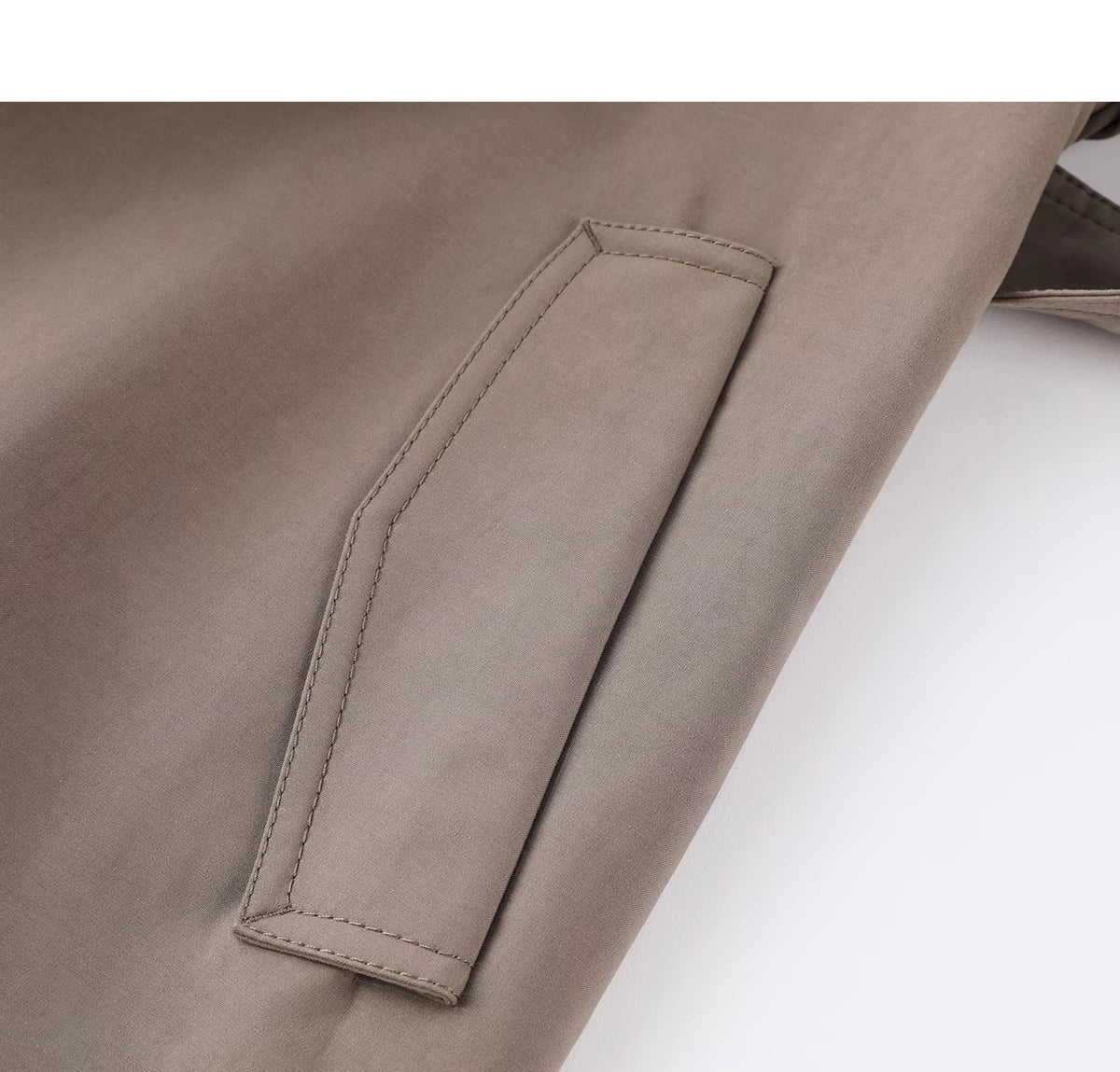 Women's Spring Clothing Fashion Gray Coffee Color Loose Shoulder Ins Style Minimalist Casual Very Wide Long Trench Coat