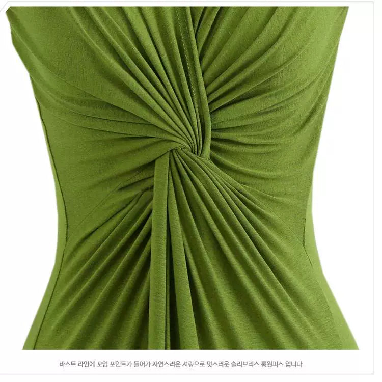 2018 Summer New K-style Plus Size Women's Clothing Chubby Girl Slim Waist Nipped Swing Sleeveless Dress Big Dress