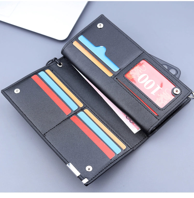 Trendy Long Business Men's Casual Zipper Handbag