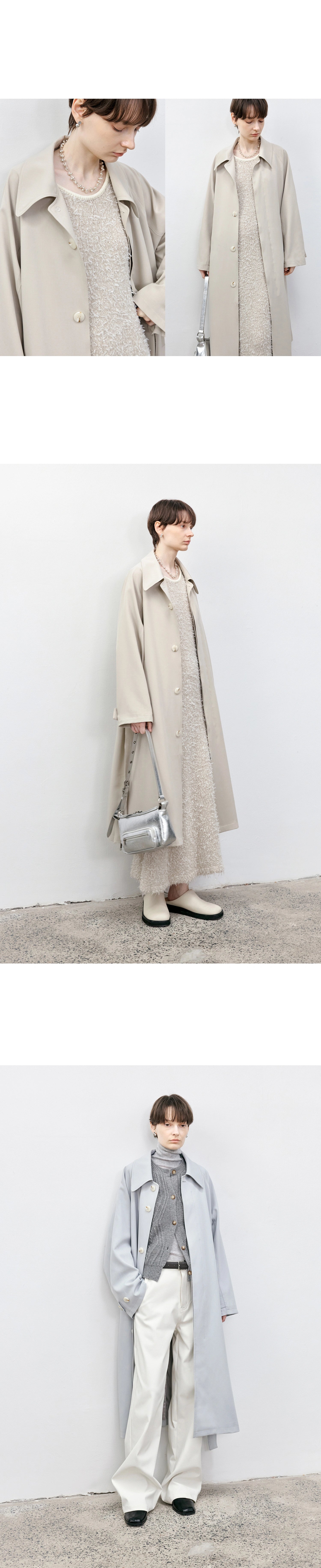 Tageechita Stripes Lapel Long Trench Coat Viralgem Store