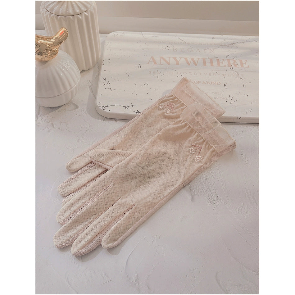 Women's Summer Short Touch Screen Ice Silk Sun Protection Gloves Viralgem Store