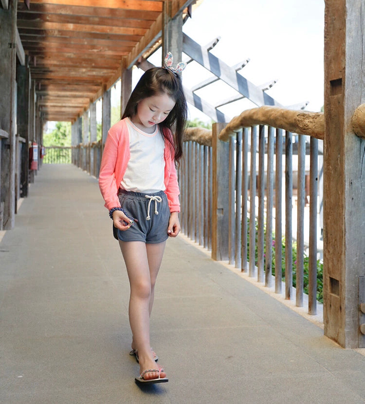 Stylish Medium and Large Children's Summer Clothes Air Conditioning Sweater Sweater