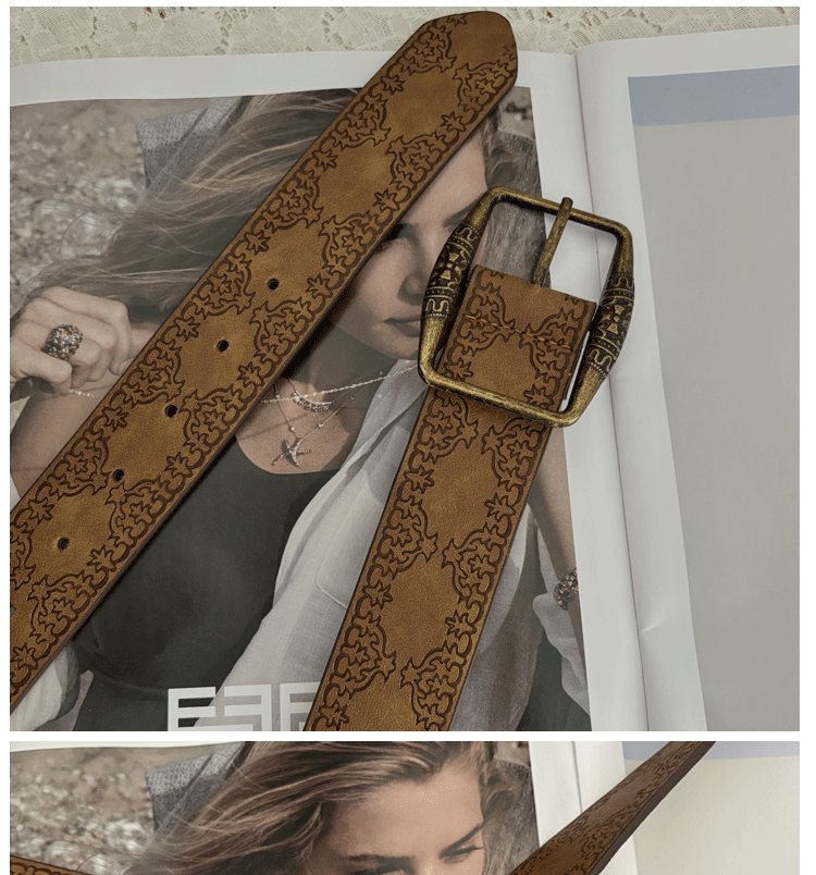 Y2g Women's Sexy with Skirt Retro Brown Belt