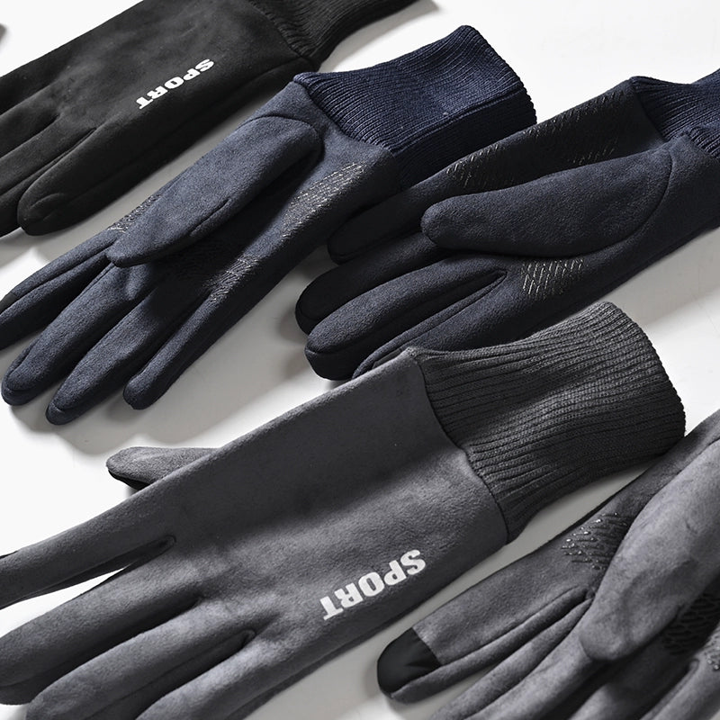 Suede Windproof Warm Men Driving Outdoor