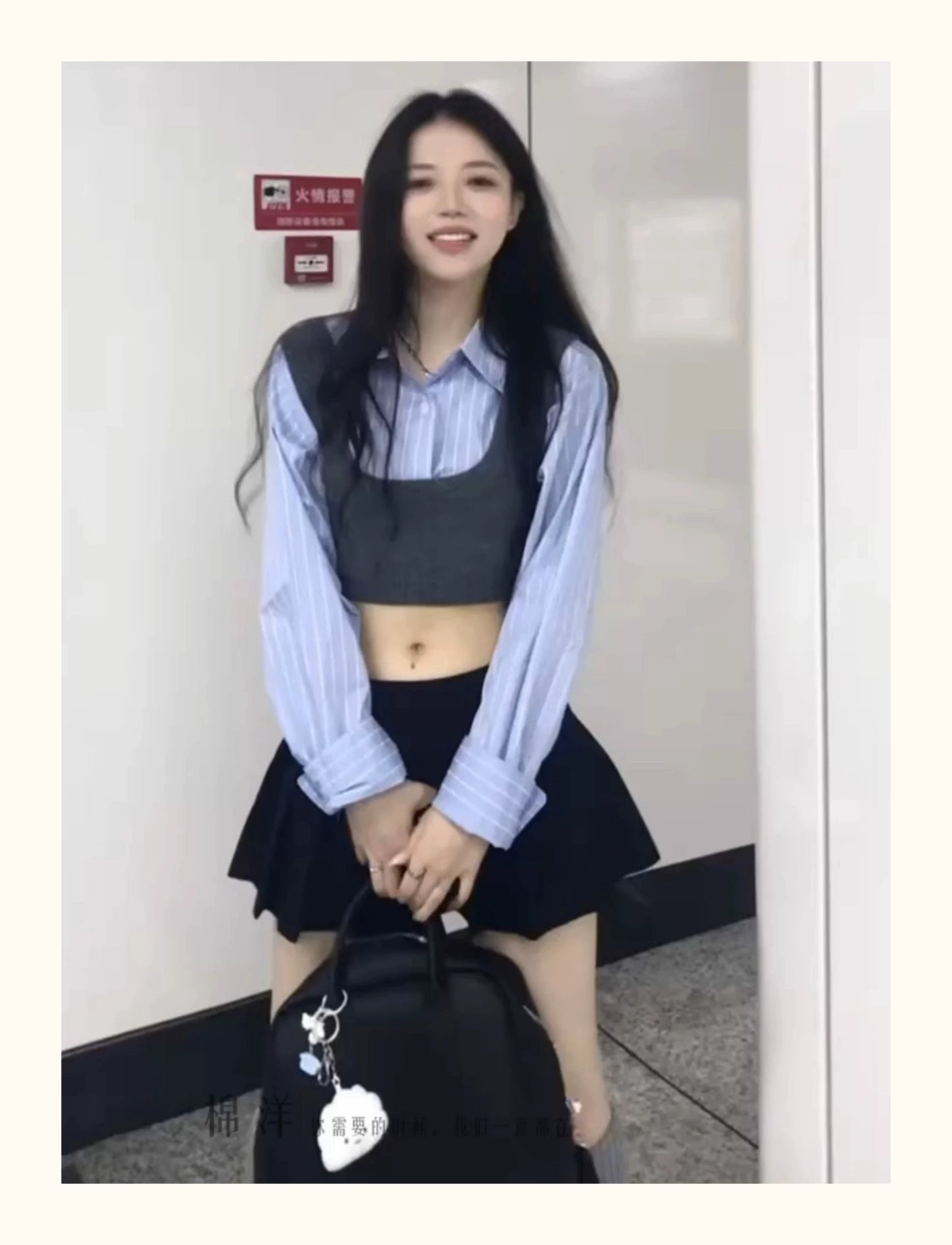 Age-Reducing Cotton Shirt Suit Girlish Style Knitted Vest Viralgem Store