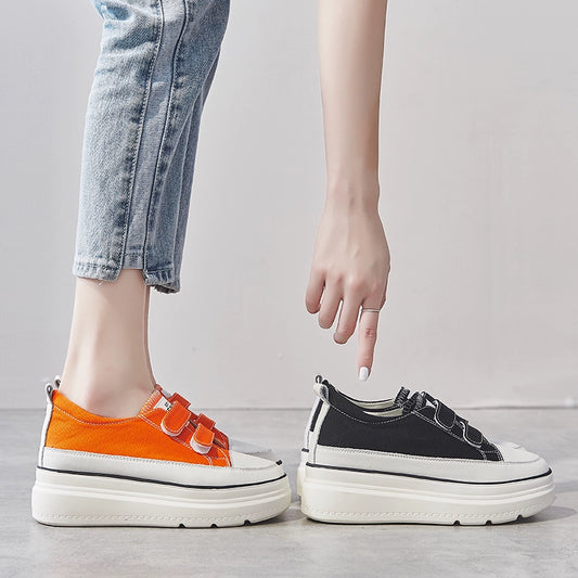 White Shoes Thick Sole Elevator Wild Best Selling Canvas Shoes
