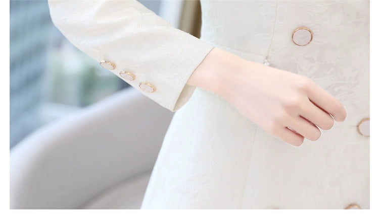 2024 Fashion Minimalist Generous Elegant Elegance Double Breasted Mid Length Long Length Trench Coat