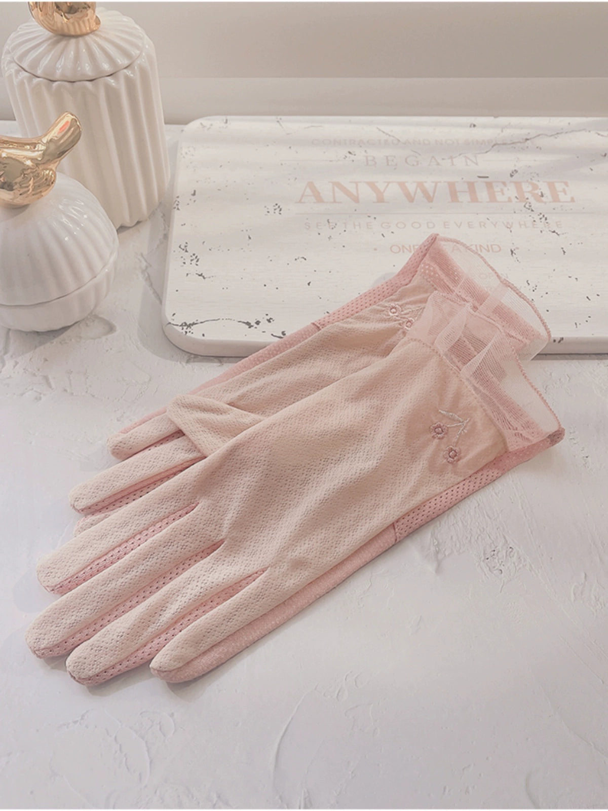 Women's Summer Short Touch Screen Ice Silk Sun Protection Gloves Viralgem Store