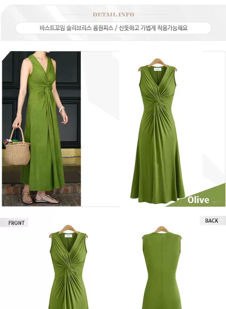 2018 Summer New K-style Plus Size Women's Clothing Chubby Girl Slim Waist Nipped Swing Sleeveless Dress Big Dress