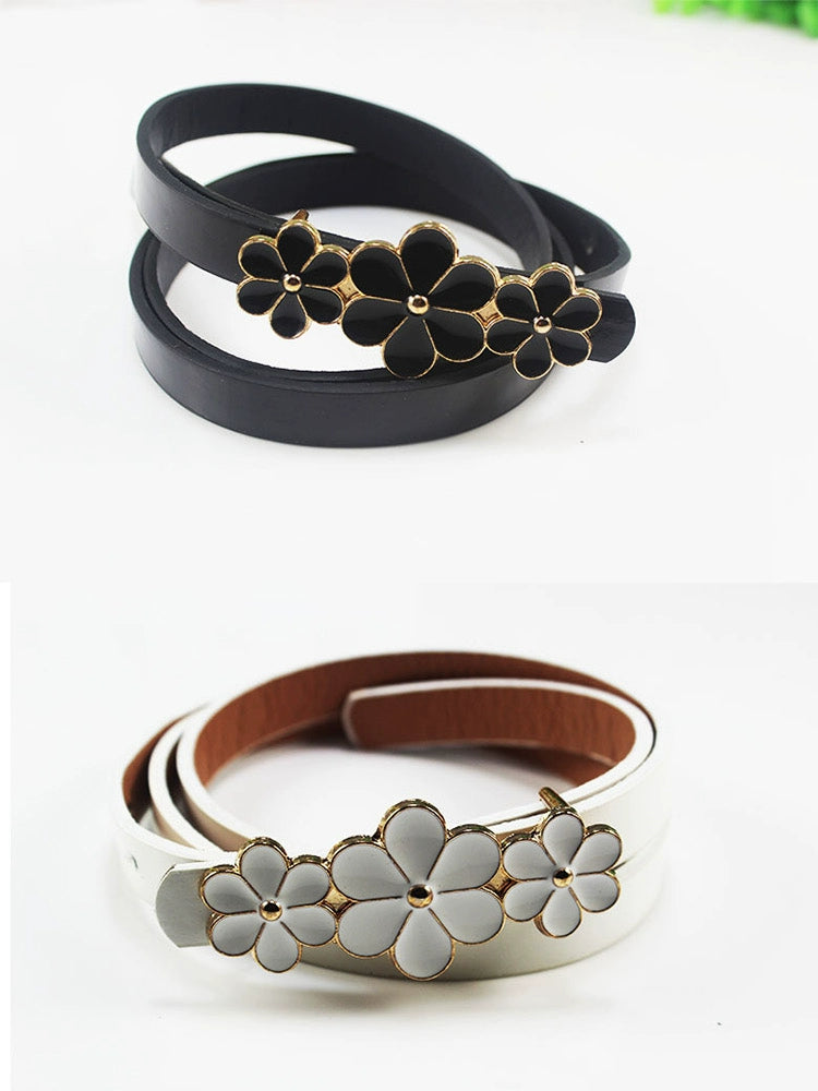Three Small Flowers Ladies Decoration Thin and Simple Waist Decorations Easiest for Match Waist-Slimming Belt Matching Dress Coat Summer Belt Viralgem Store