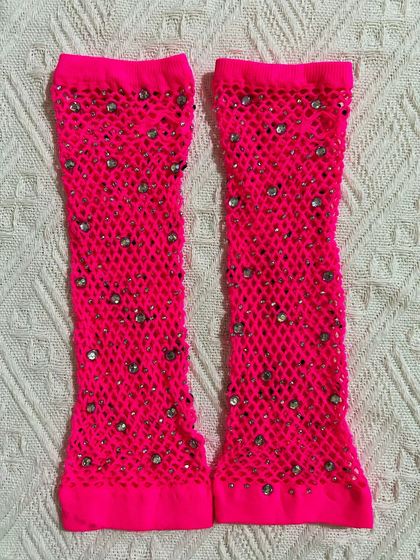 80 Ball Diamond Gloves Party Fishnet Stretch Mesh Gloves Fashion Retro Cross-Border Sexy Hot Drilling Sleeve Cover Viralgem Store