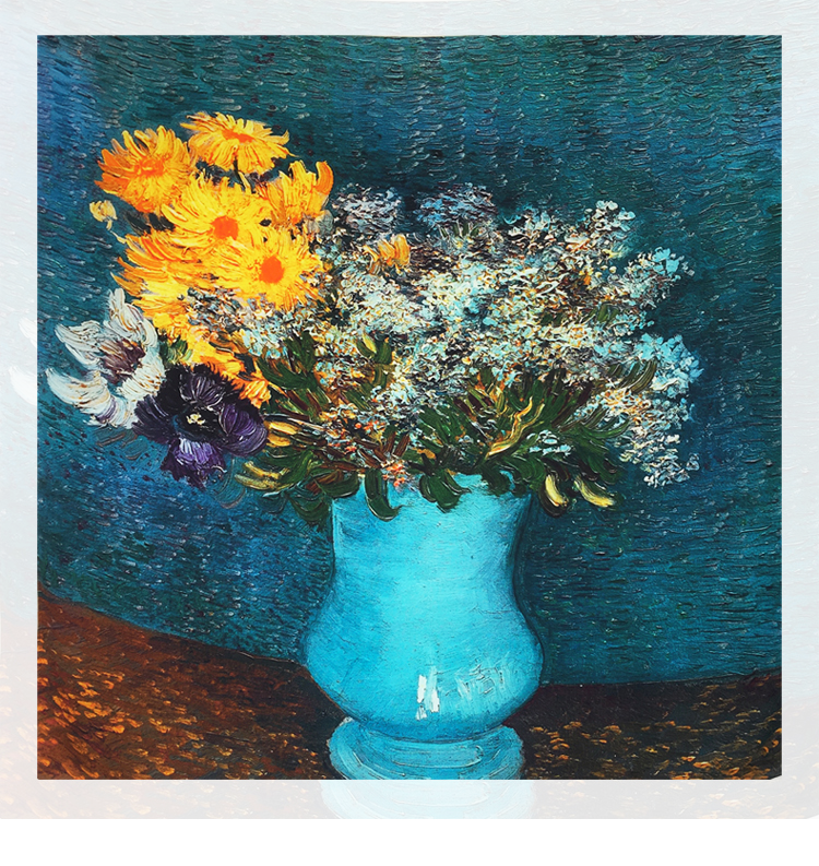 Vincent Van Gogh's Oil Painting Series Large Kerchief Middle-Aged Gift Real Silk Viralgem Store