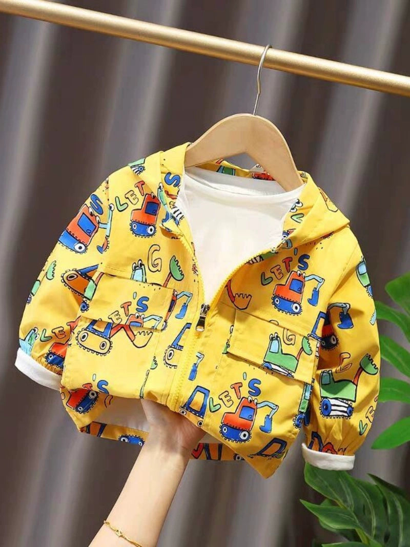 Spring and Autumn Children's K-style Zipper Hoodie Baby Outwear