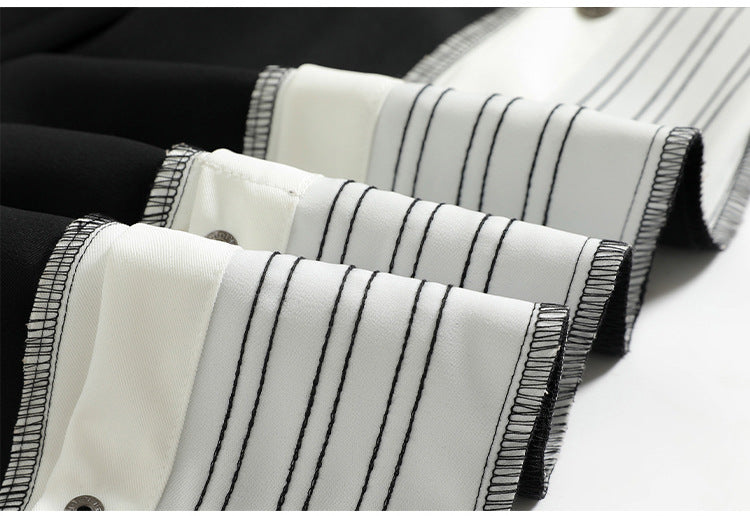 Y2K Style Wide Leg Pants for Women, Straight Trousers, High Street Casual, Loose Side Button Sweatpants, Vintage Streetwear,2021