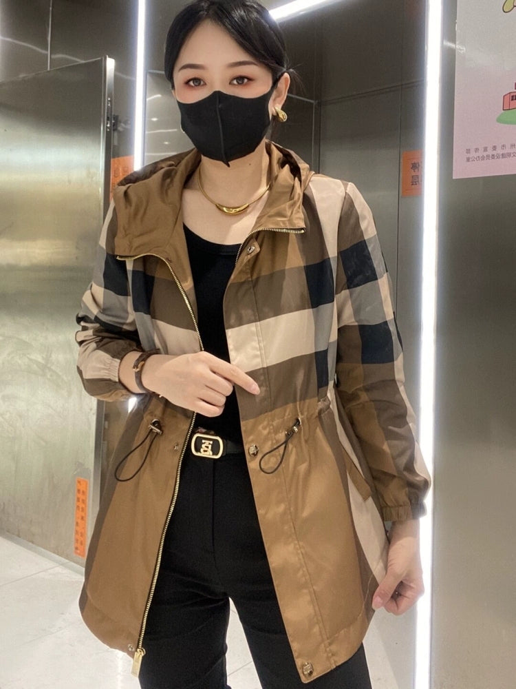 Women's Clothing Spring & Fall Hoodie Slimming Casual Mid Length Long Length Coat Viralgem Store