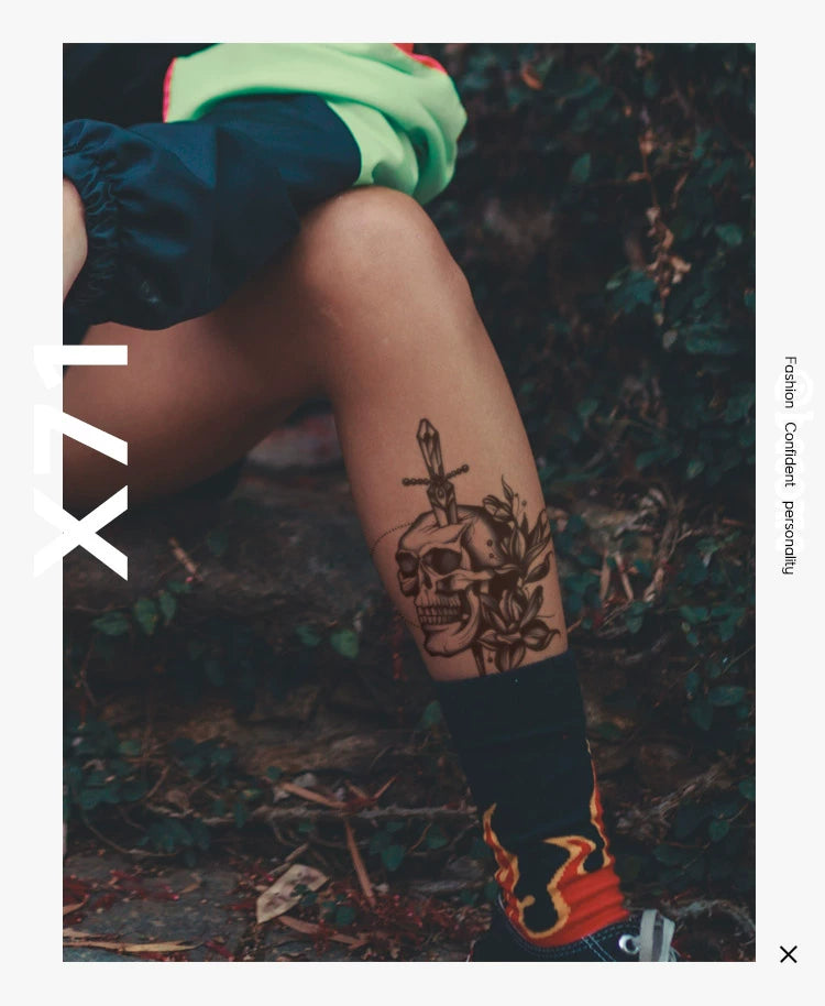 Unique Skull Tattoo Pattern