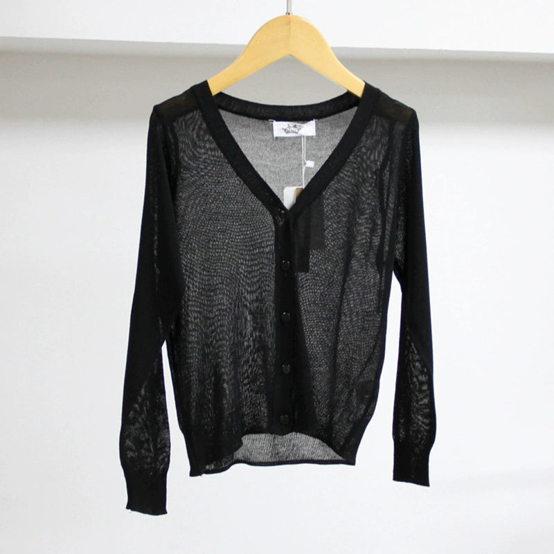 Stylish Medium and Large Children's Summer Clothes Air Conditioning Sweater Sweater