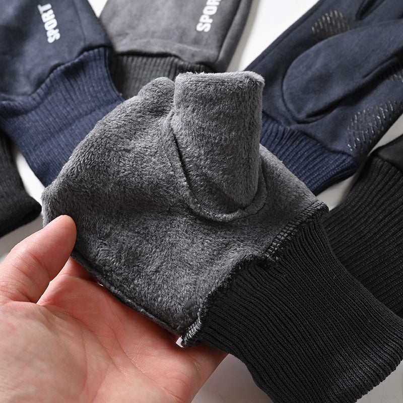 Suede Windproof Warm Men Driving Outdoor