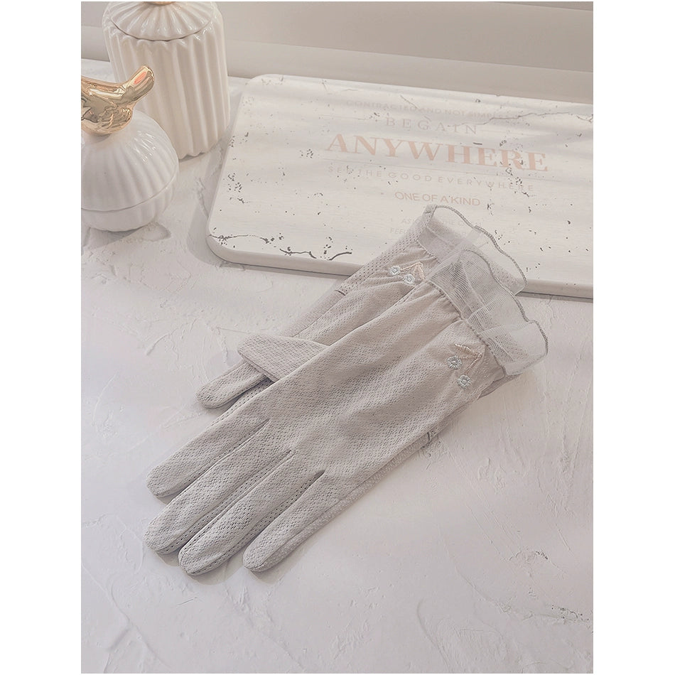 Women's Summer Short Touch Screen Ice Silk Sun Protection Gloves Viralgem Store