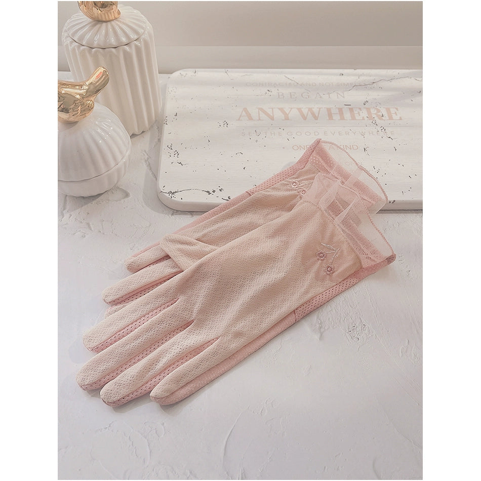 Women's Summer Short Touch Screen Ice Silk Sun Protection Gloves Viralgem Store