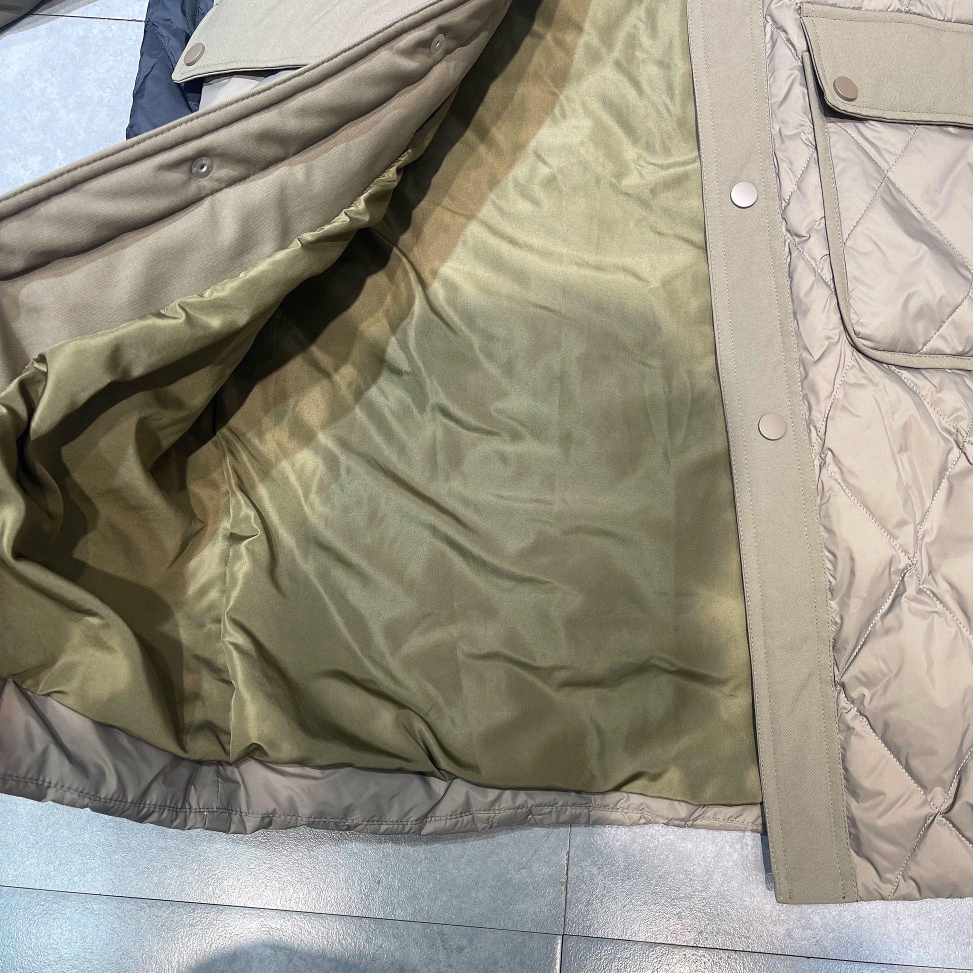 23 Winter Thickened New Duck down Diamond Lattice Mid Length Long Length Trench Coat down Jacket Trendy Loose Retro Warm Outwear Viralgem Store