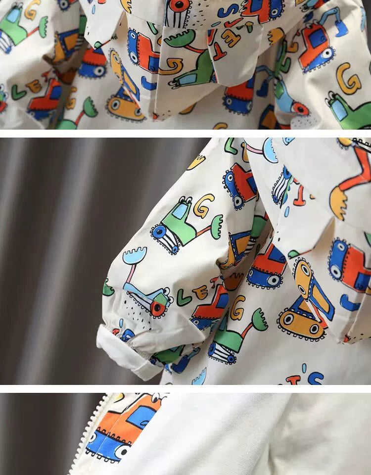 Spring and Autumn Children's K-style Zipper Hoodie Baby Outwear