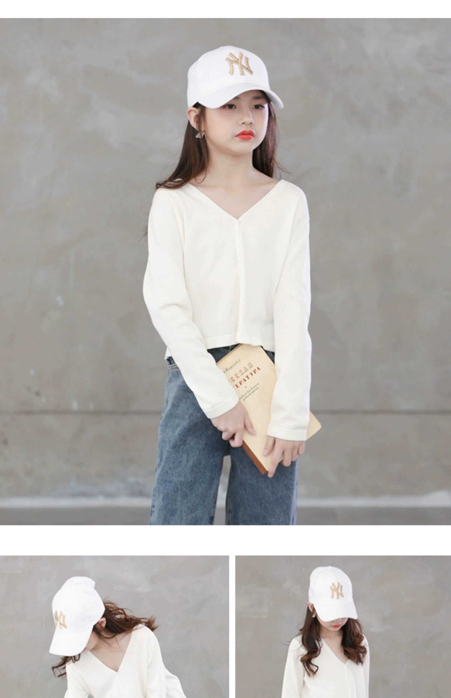 Stylish Medium and Large Children's Summer Clothes Air Conditioning Sweater Sweater