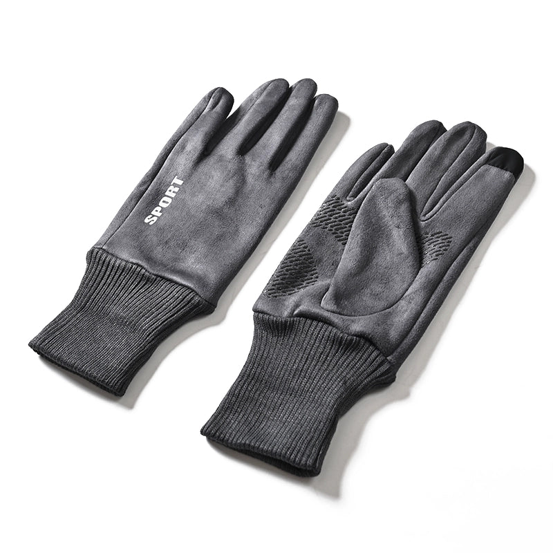Suede Windproof Warm Men Driving Outdoor
