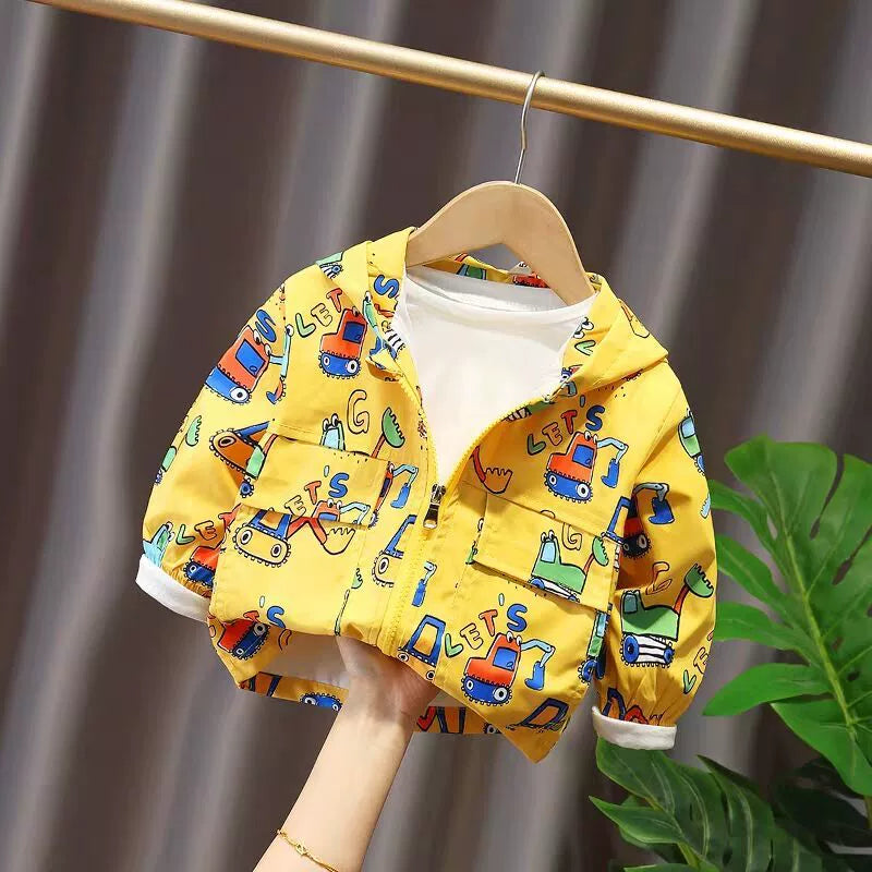 Spring and Autumn Children's K-style Zipper Hoodie Baby Outwear